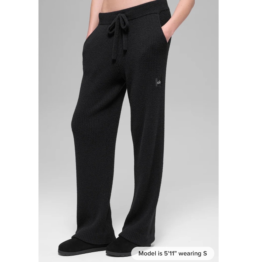 Alo Yoga Snuggle Up Sweater High-Waist Wide Leg Pant Women Size Small